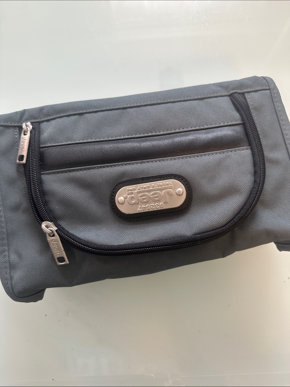 Jeep Gray and Black Men's Waist Pouch